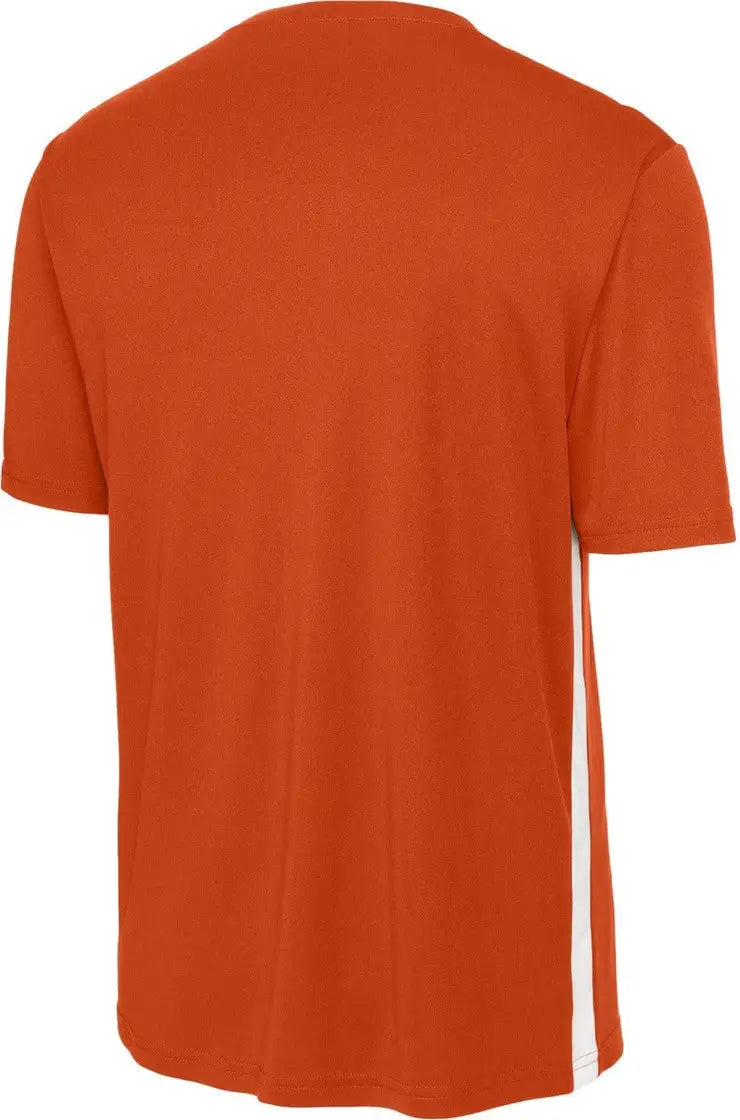 Sport-tek St101 Competitor United V-neck - Deep Orange White