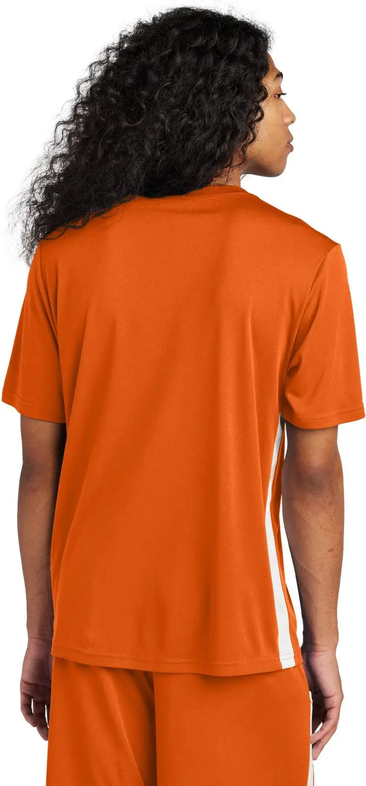 Sport-tek St101 Competitor United V-neck - Deep Orange White