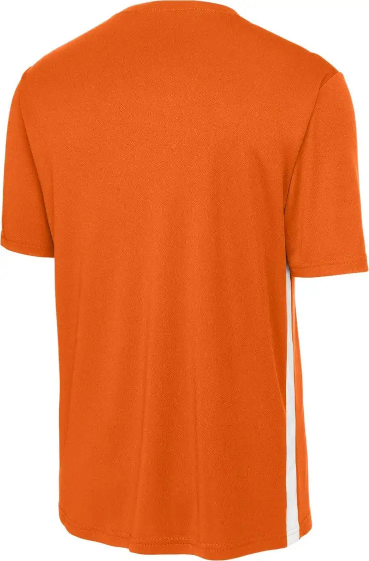 Sport-tek St101 Competitor United V-neck - Deep Orange White - Orange/ / Adult Xs