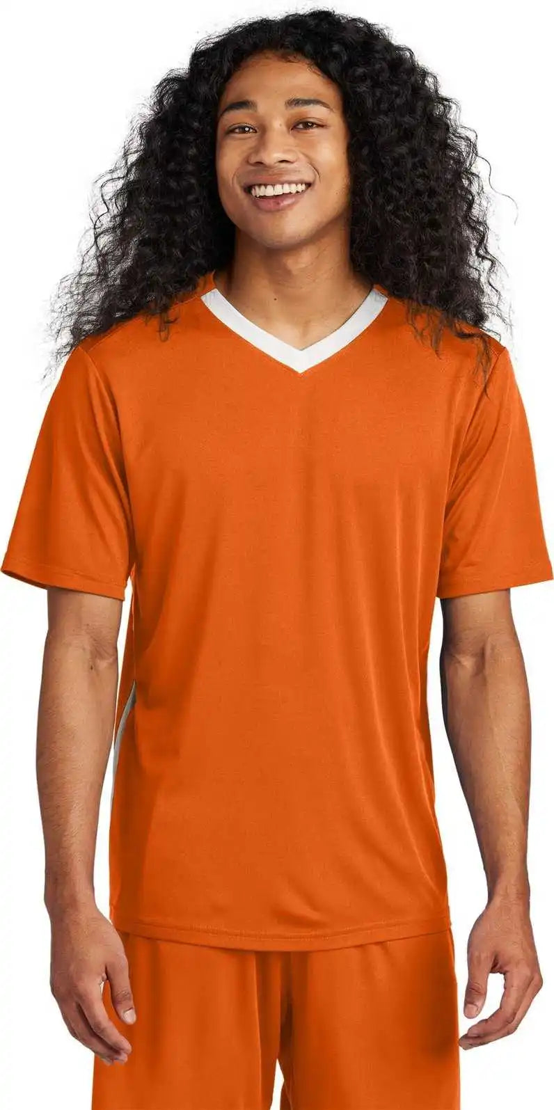 Sport-tek St101 Competitor United V-neck - Dpor/white