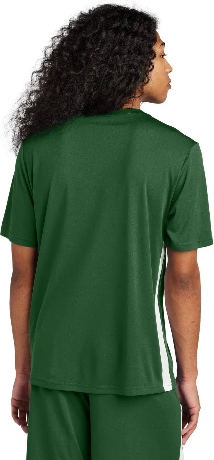 Sport-tek St101 Competitor United V-neck - Forest Green White
