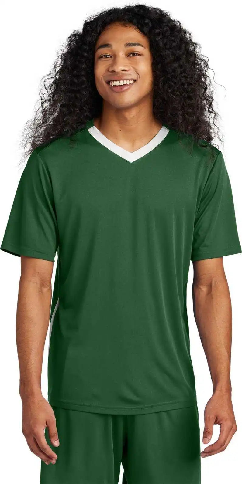 Sport-tek St101 Competitor United V-neck - Frgn/white