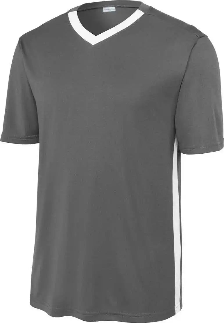 Sport-tek St101 Competitor United V-neck - Irgy/white