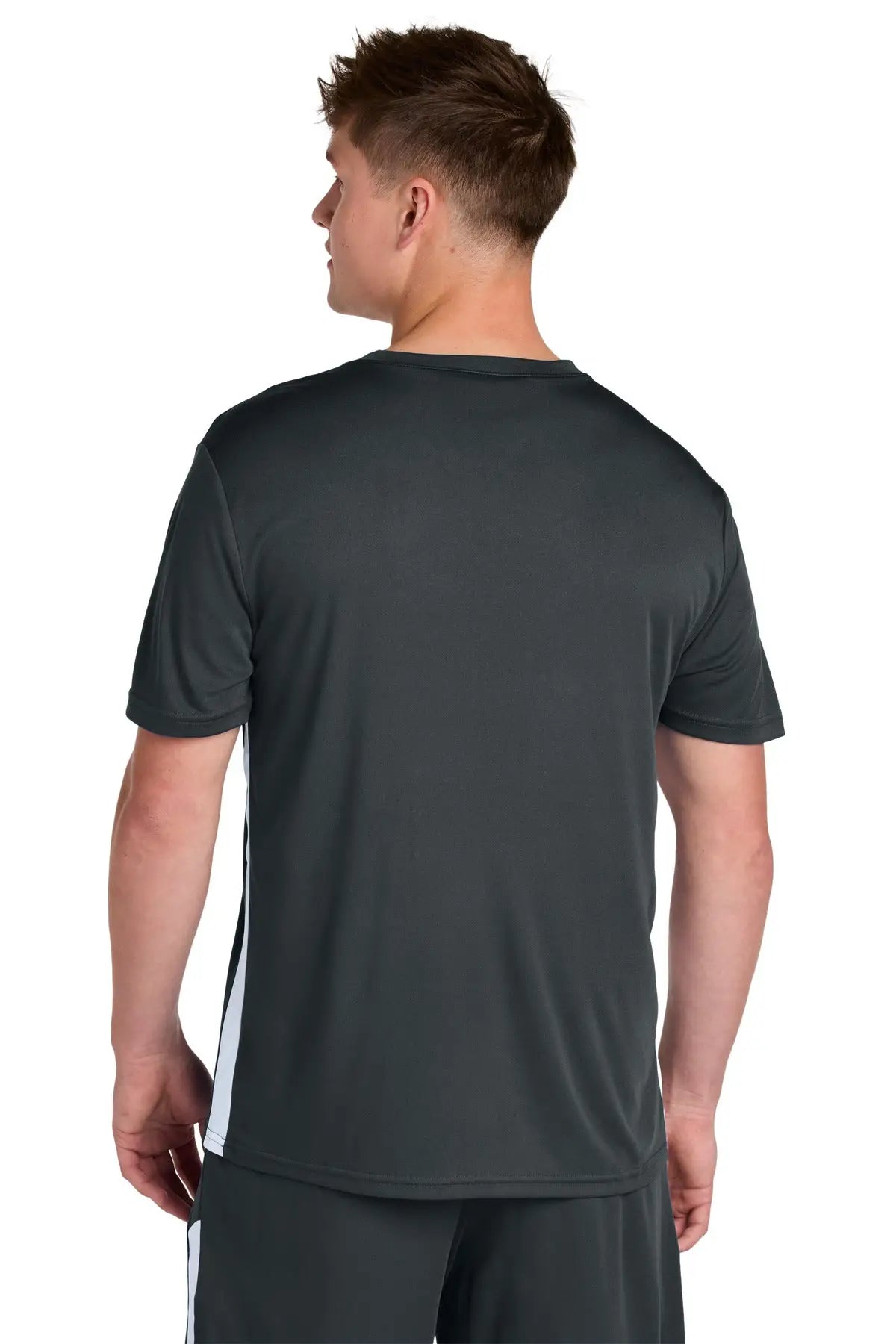 Sport-tek St101 Competitor United V-neck - Iron Gray White