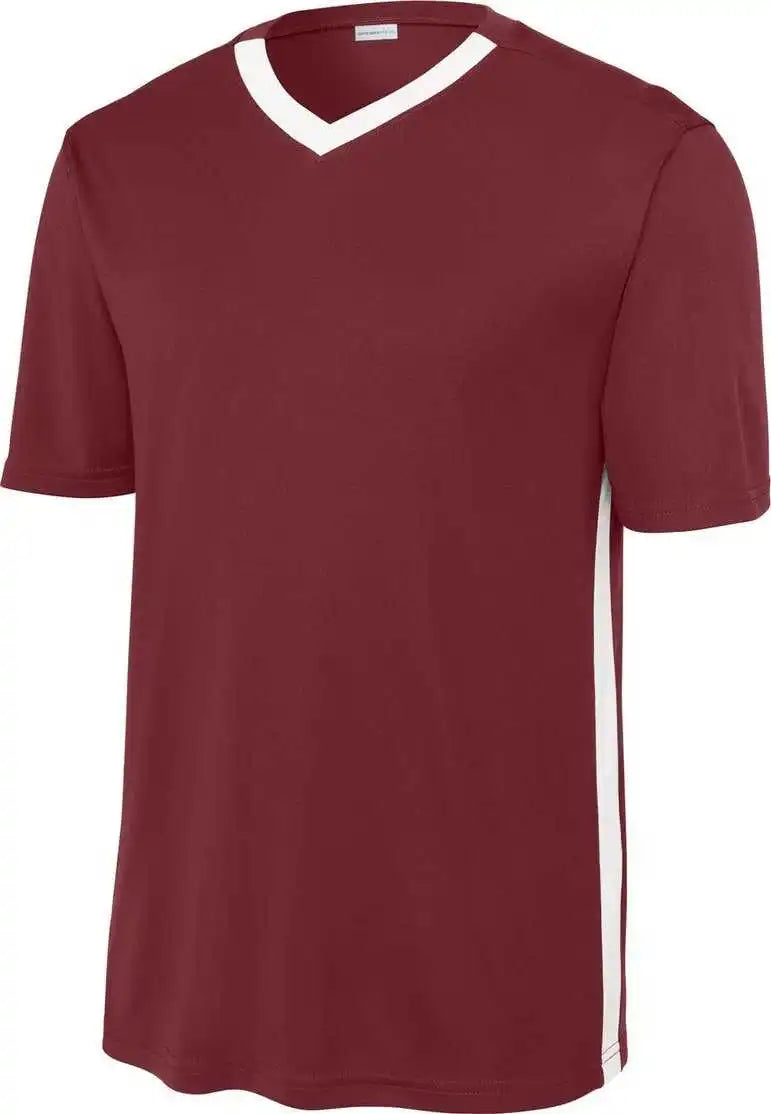 Sport-tek St101 Competitor United V-neck - Mar/white