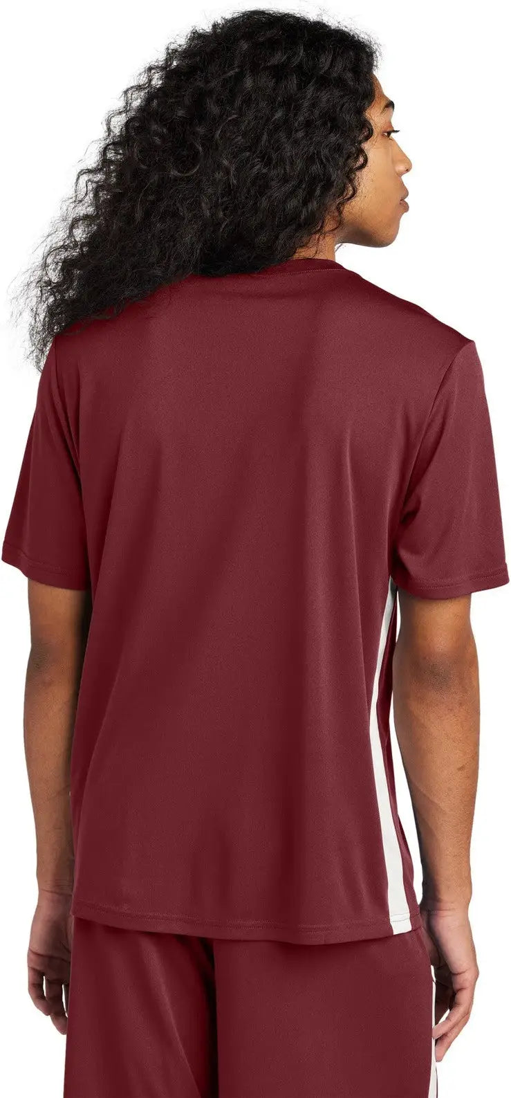 Sport-tek St101 Competitor United V-neck - Maroon White