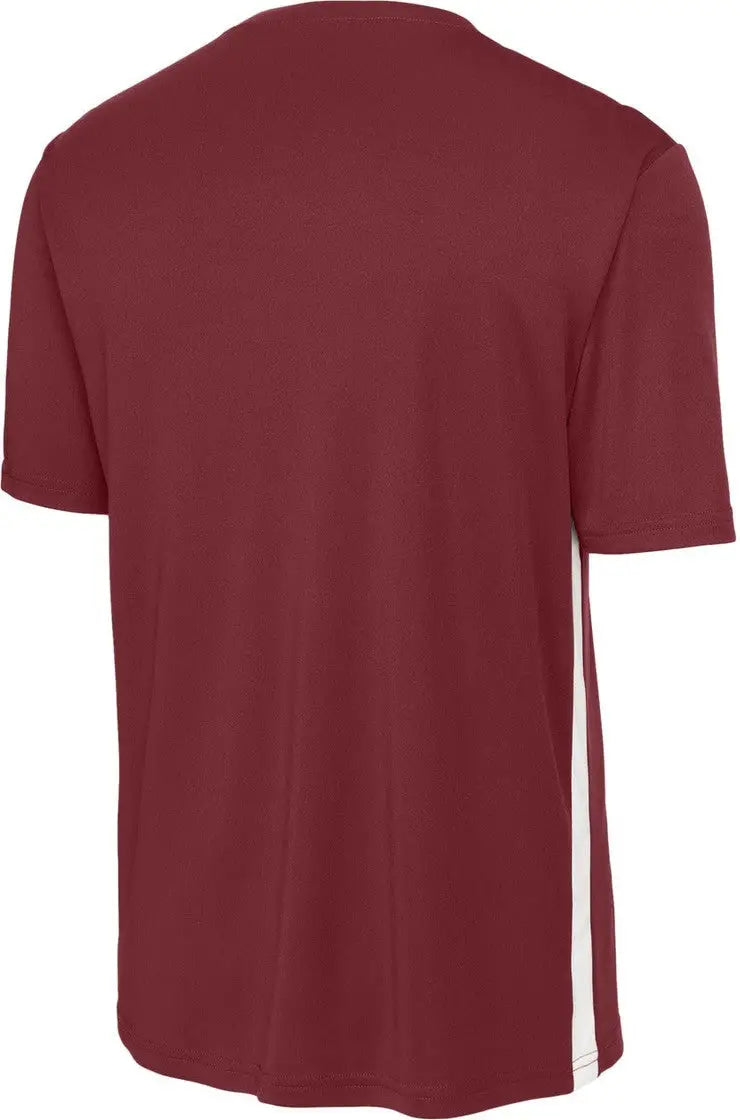Sport-tek St101 Competitor United V-neck - Maroon White