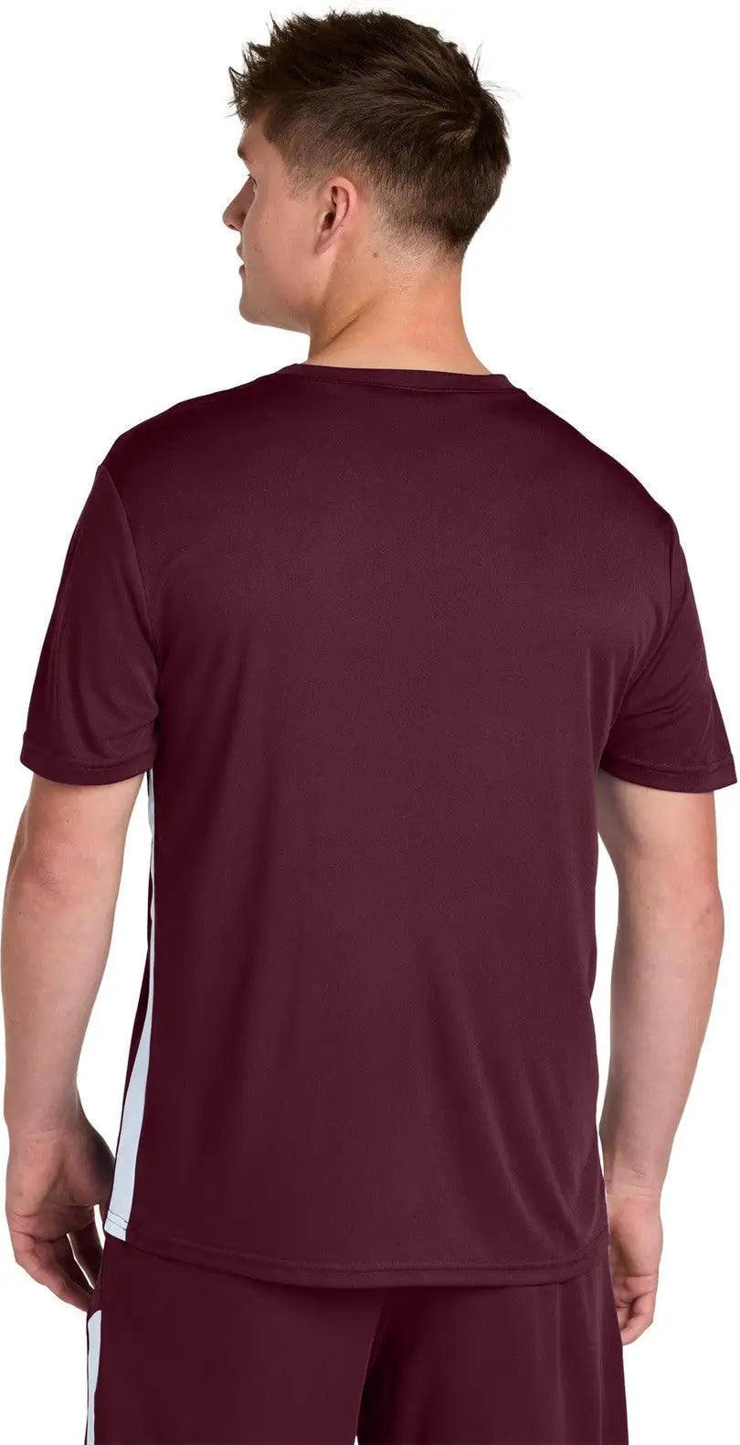 Sport-tek St101 Competitor United V-neck - Maroon White