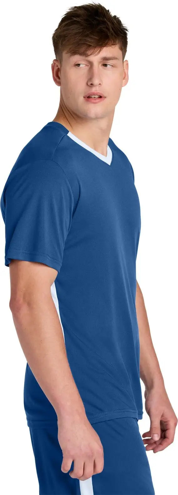 Sport-tek St101 Competitor United V-neck - Royal White