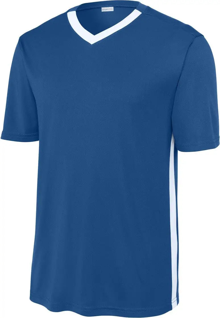 Sport-tek St101 Competitor United V-neck - Royal White