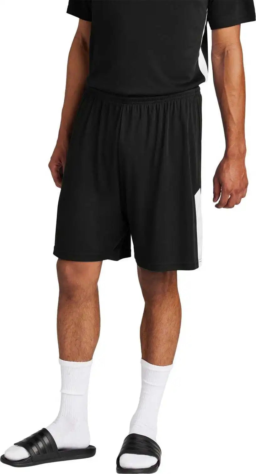 Sport-tek St103 Competitor United 7’’ Short - Black/ White
