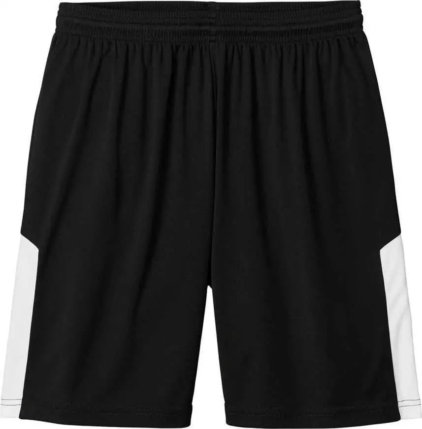 Sport-tek St103 Competitor United 7’’ Short - Black/ White