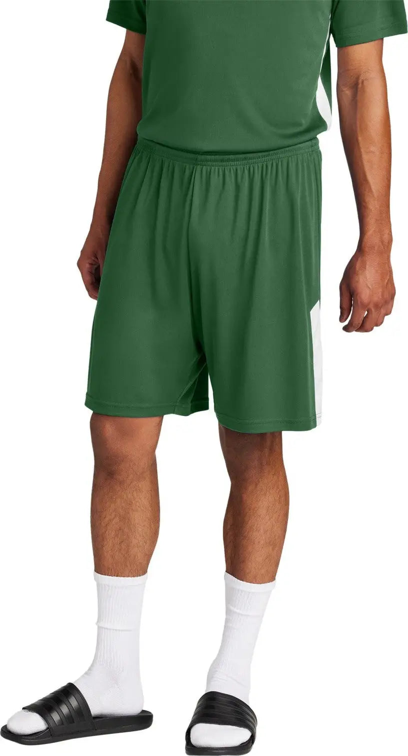 Sport-tek St103 Competitor United 7’’ Short - Forest Green White - Green/ / Adult Xs