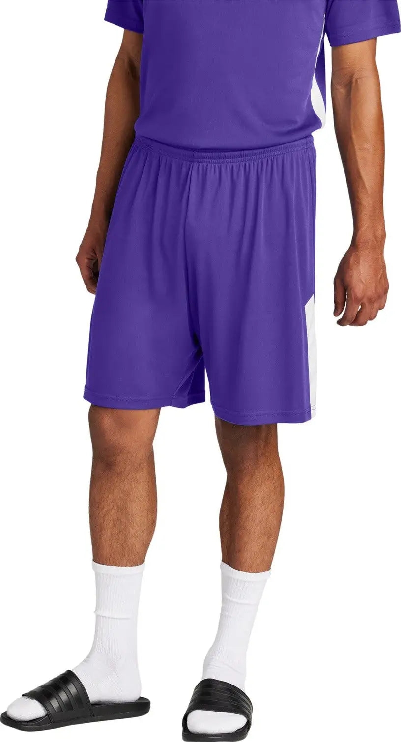 Sport-tek St103 Competitor United 7’’ Short - Purple White - Purple/ / Adult Xs