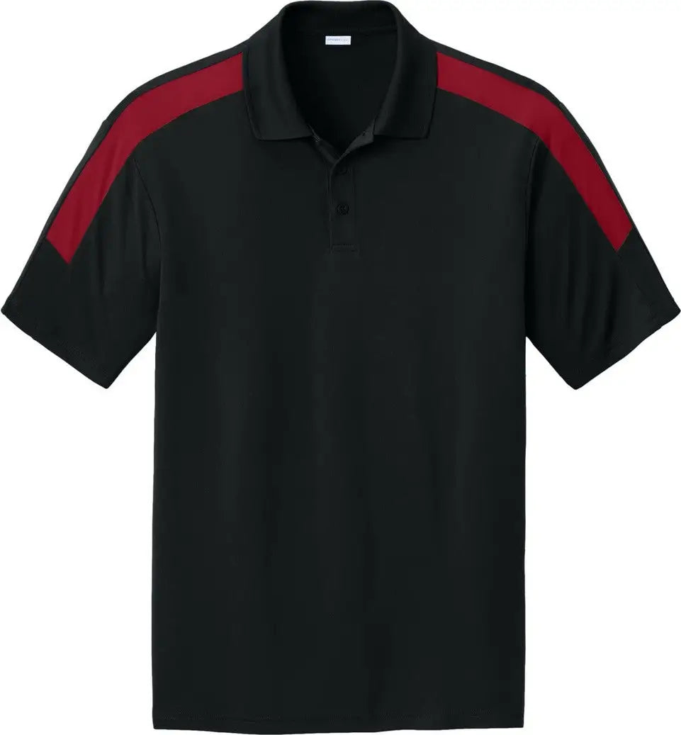 Sport-tek St104 Competitor United Polo - Black Deep Red