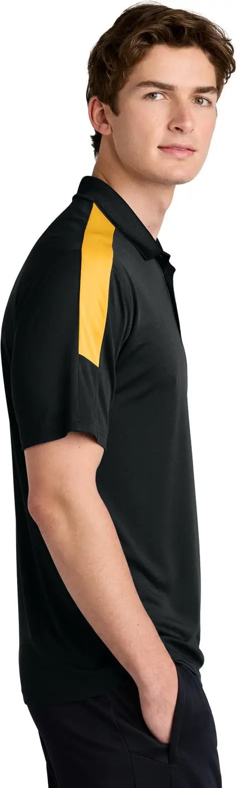 Sport-tek St104 Competitor United Polo - Black Gold