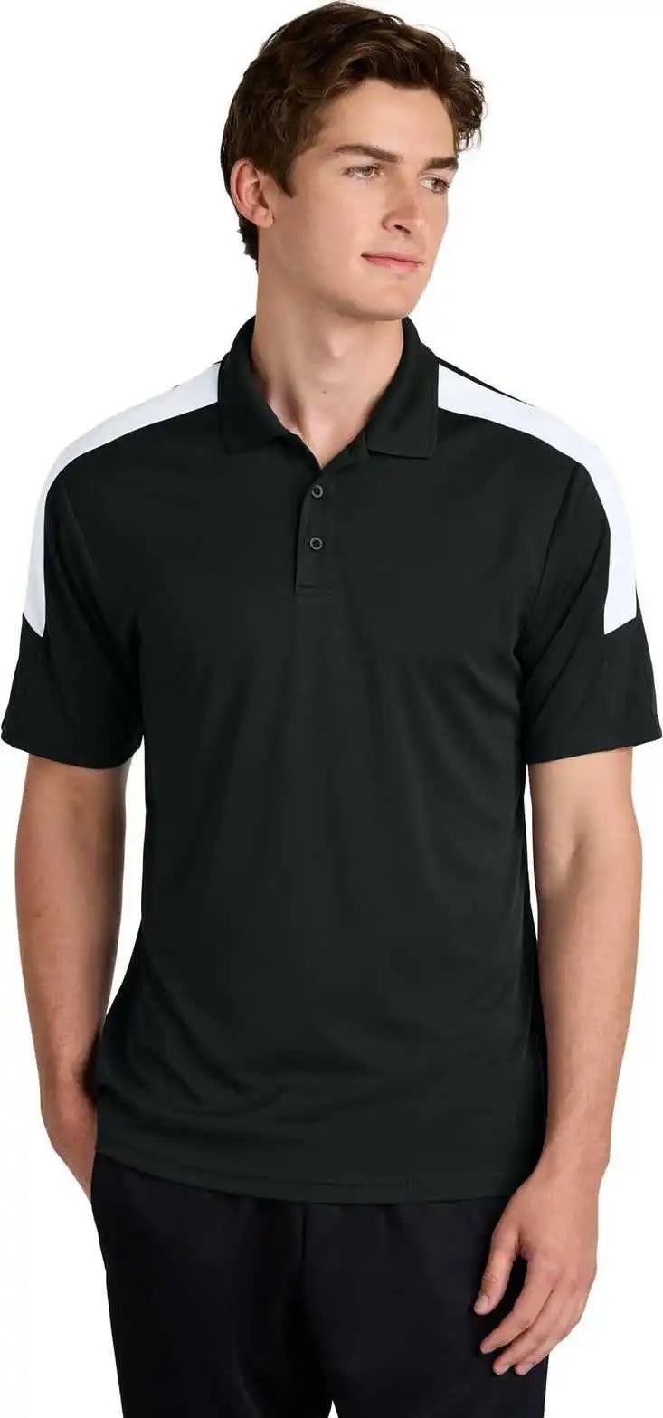 Sport Tek St104 Competitor United Polo Black/ White