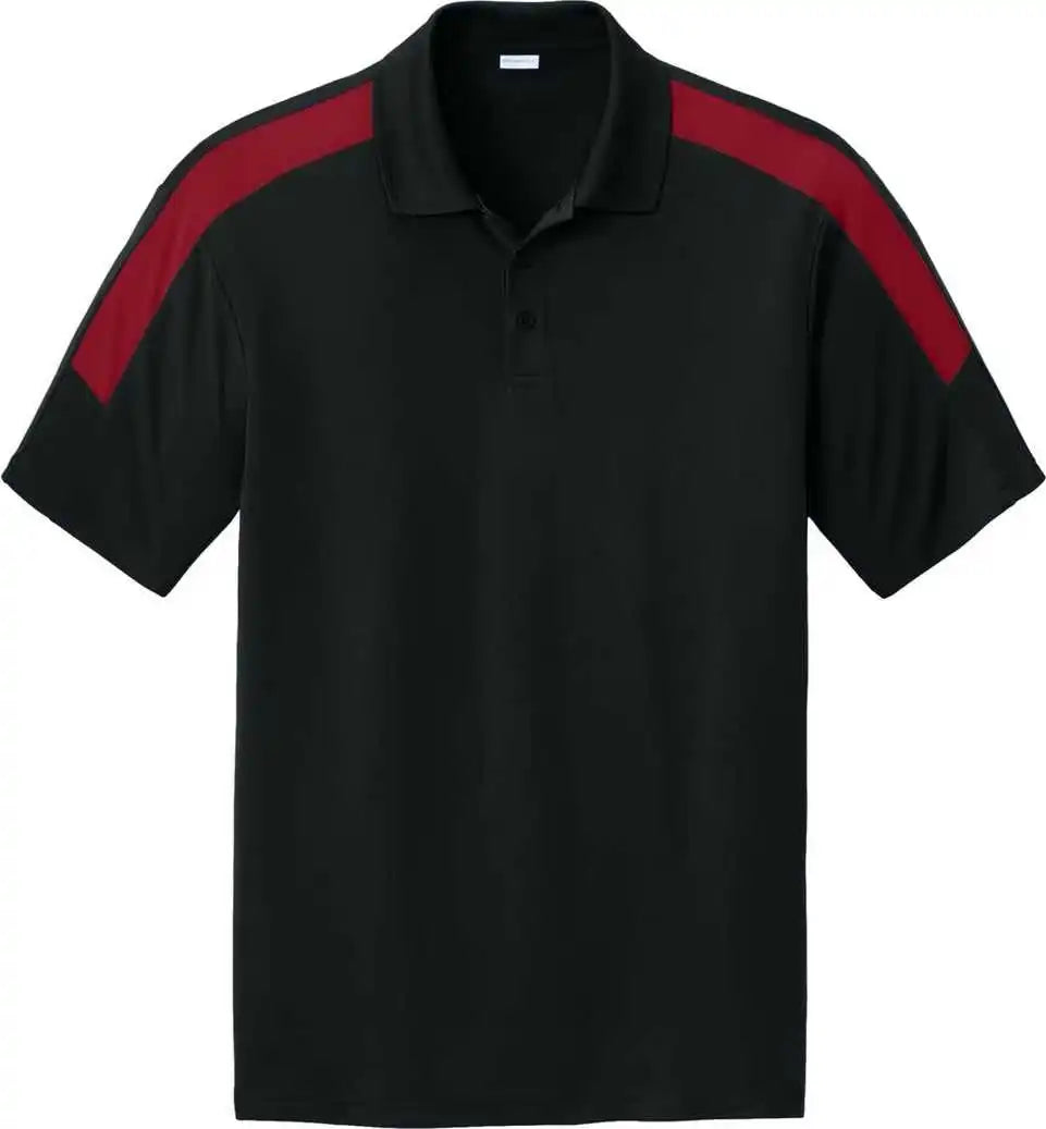 Sport-tek St104 Competitor United Polo - Blk/dpred