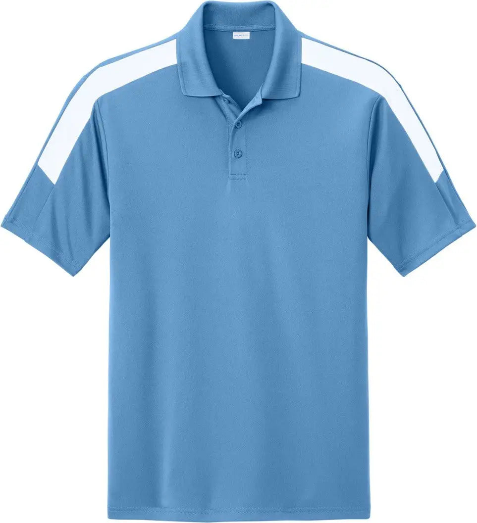 Sport-tek St104 Competitor United Polo - Carolina Blue White