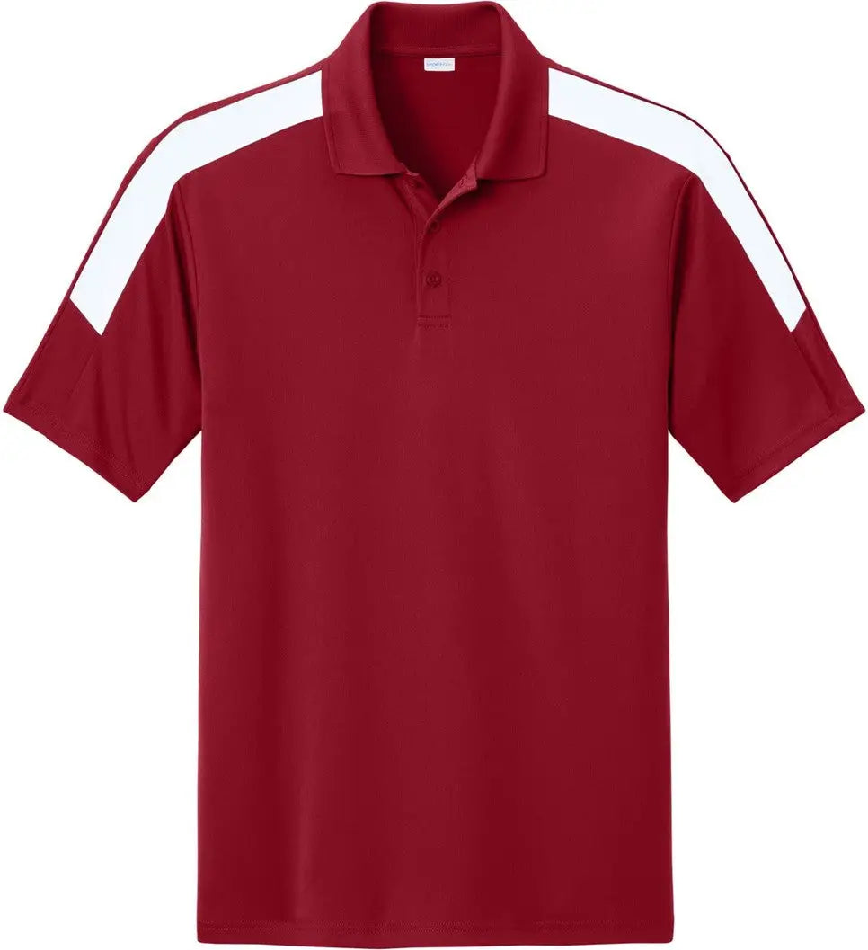 Sport-tek St104 Competitor United Polo - Deep Red White