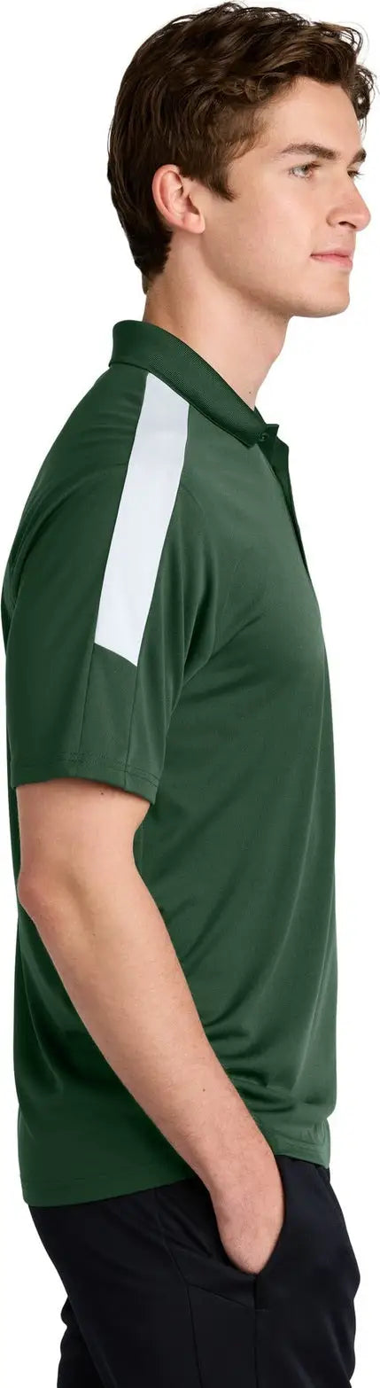 Sport-tek St104 Competitor United Polo - Forest Green White