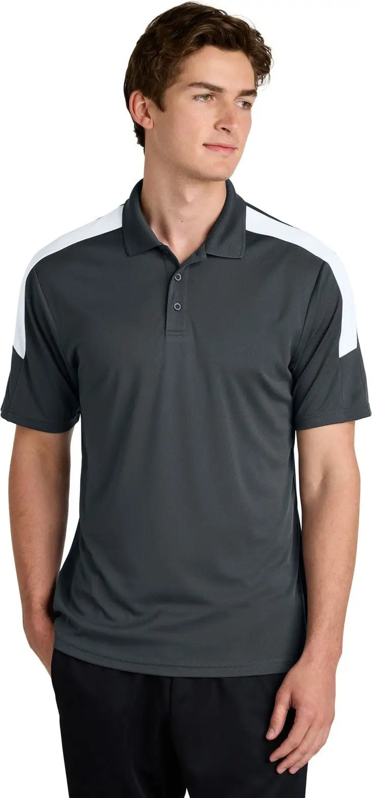 Sport-tek St104 Competitor United Polo - Iron Gray White