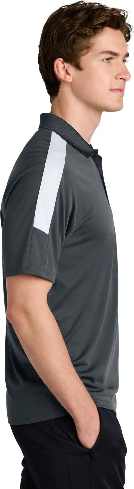 Sport-tek St104 Competitor United Polo - Iron Gray White