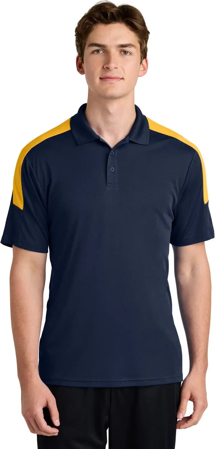 Sport-tek St104 Competitor United Polo - True Navy Gold - Navy/ / Adult Xs