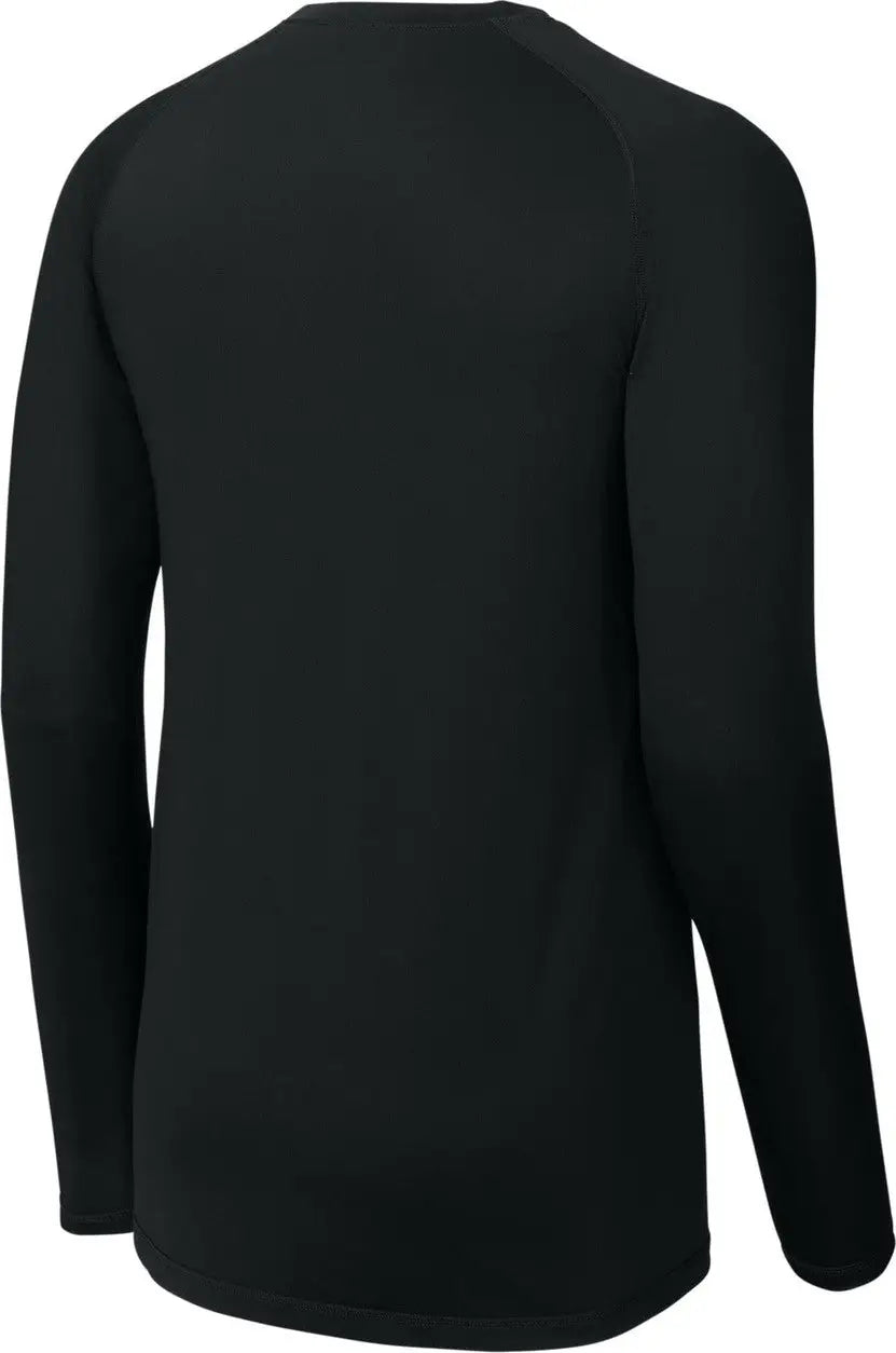 Sport-tek St120ls Posicharge Compression Long Sleeve Tee - Black - Adult Xs