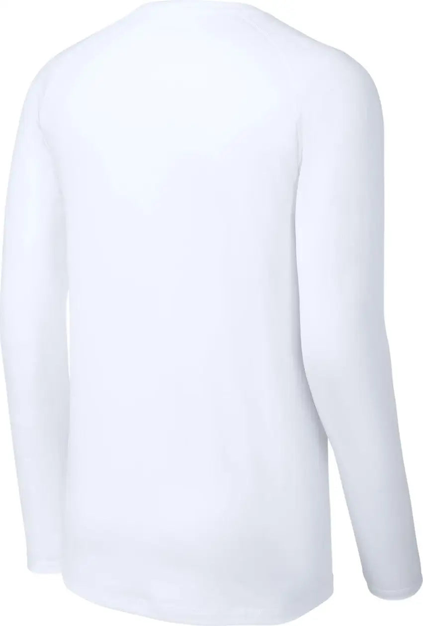 Sport-tek St120ls Posicharge Compression Long Sleeve Tee - White