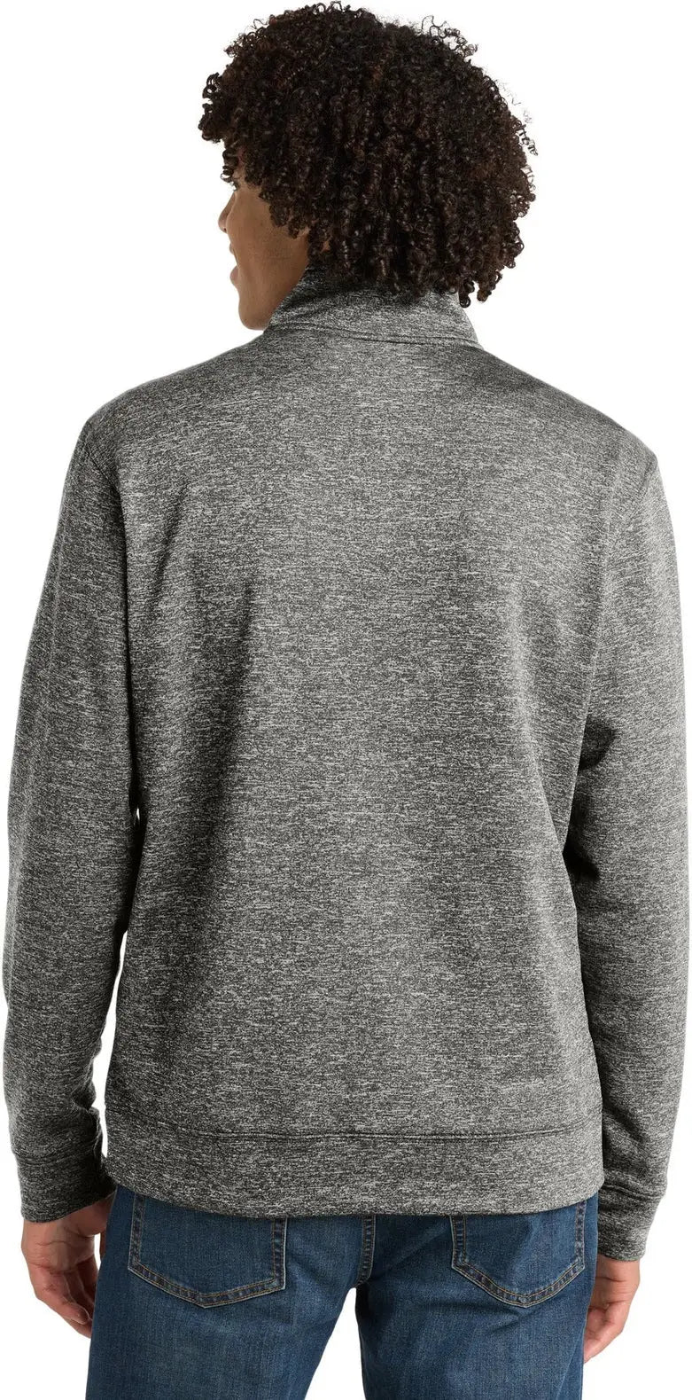 Sport-tek St226 Posicharge Electric Heather Fleece 1/4-zip Pullover - Black