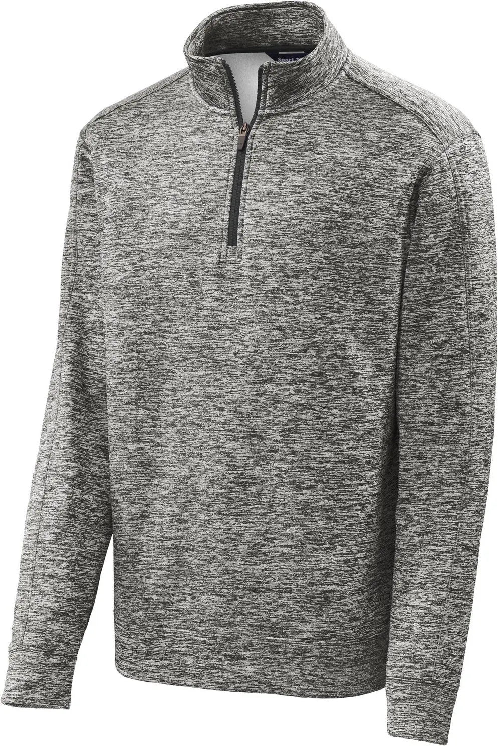 Sport-tek St226 Posicharge Electric Heather Fleece 1/4-zip Pullover - Black