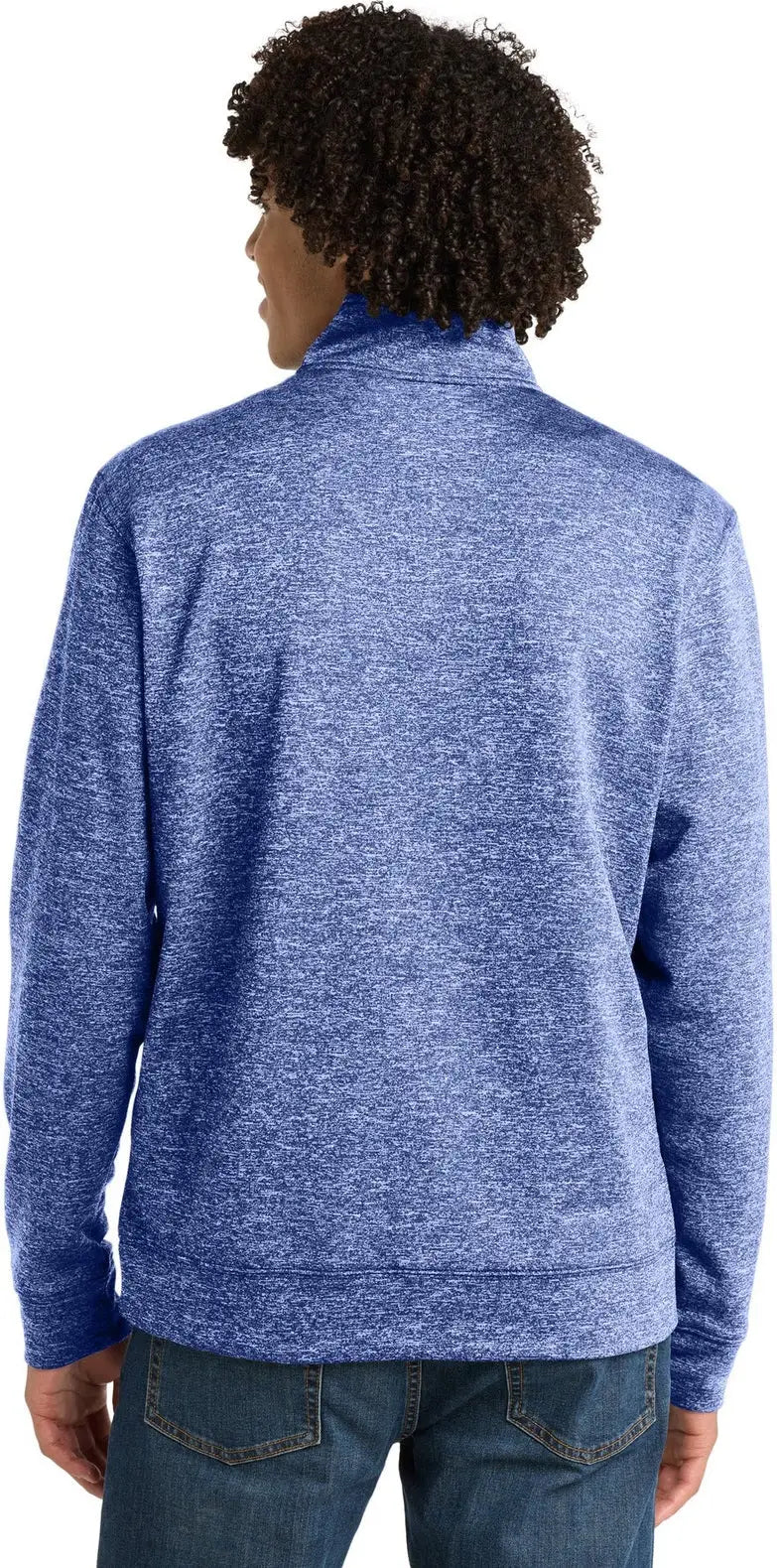 Sport-tek St226 Posicharge Electric Heather Fleece 1/4-zip Pullover - True Royal