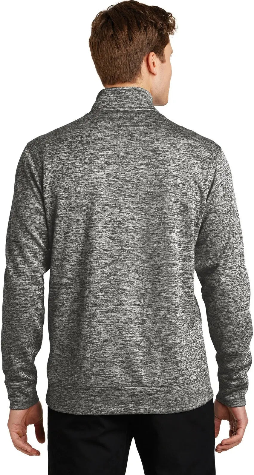 Sport-tek St226 Posicharge Electric Heather Fleece 1/4-zip Pullover - Black