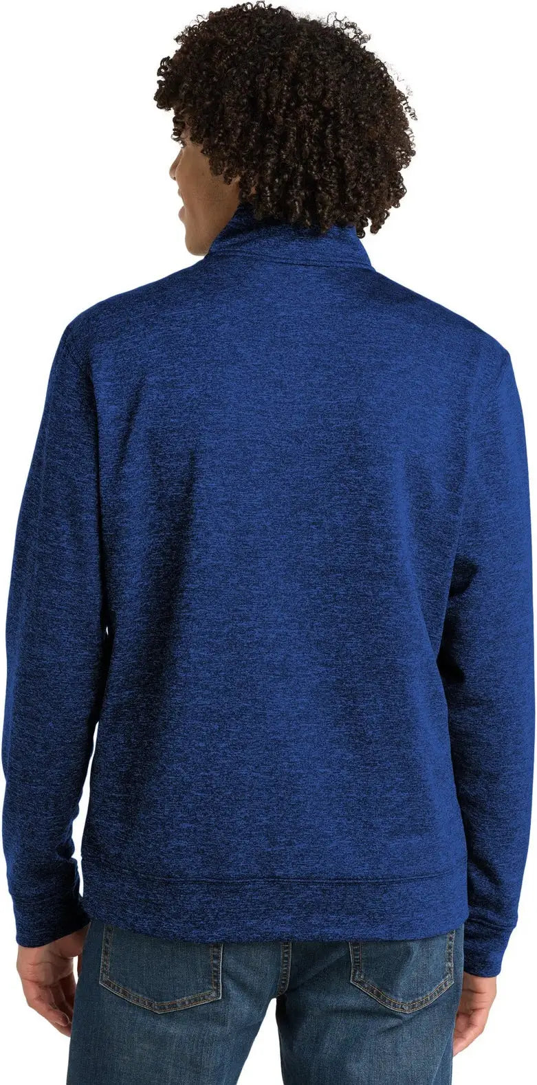 Sport-tek St226 Posicharge Electric Heather Fleece 1/4-zip Pullover - Dark Royal-black