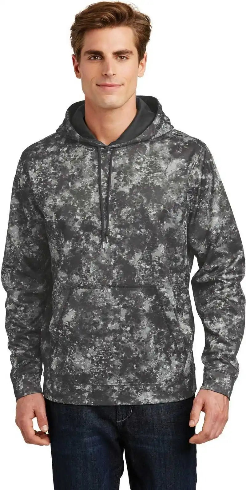 Sport-tek St230 Sport-wick Mineral Freeze Fleece Hooded Pullover - Black
