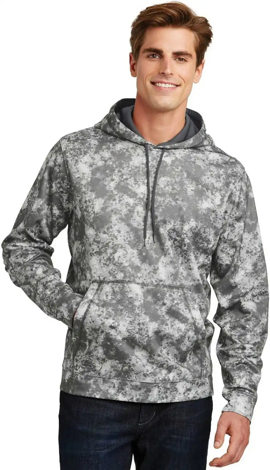 Sport-tek St230 Sport-wick Mineral Freeze Fleece Hooded Pullover - Dark Smoke Gray