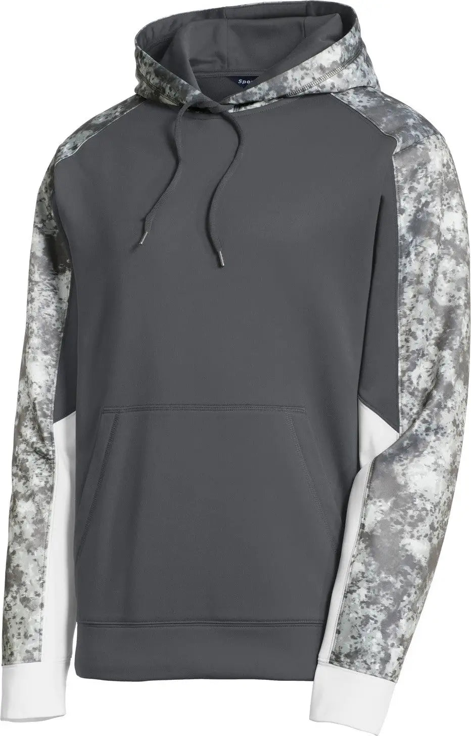 Sport-tek St231 Sport-wick Mineral Freeze Fleece Colorblock Hooded Pullover - Dark Smoke Gray