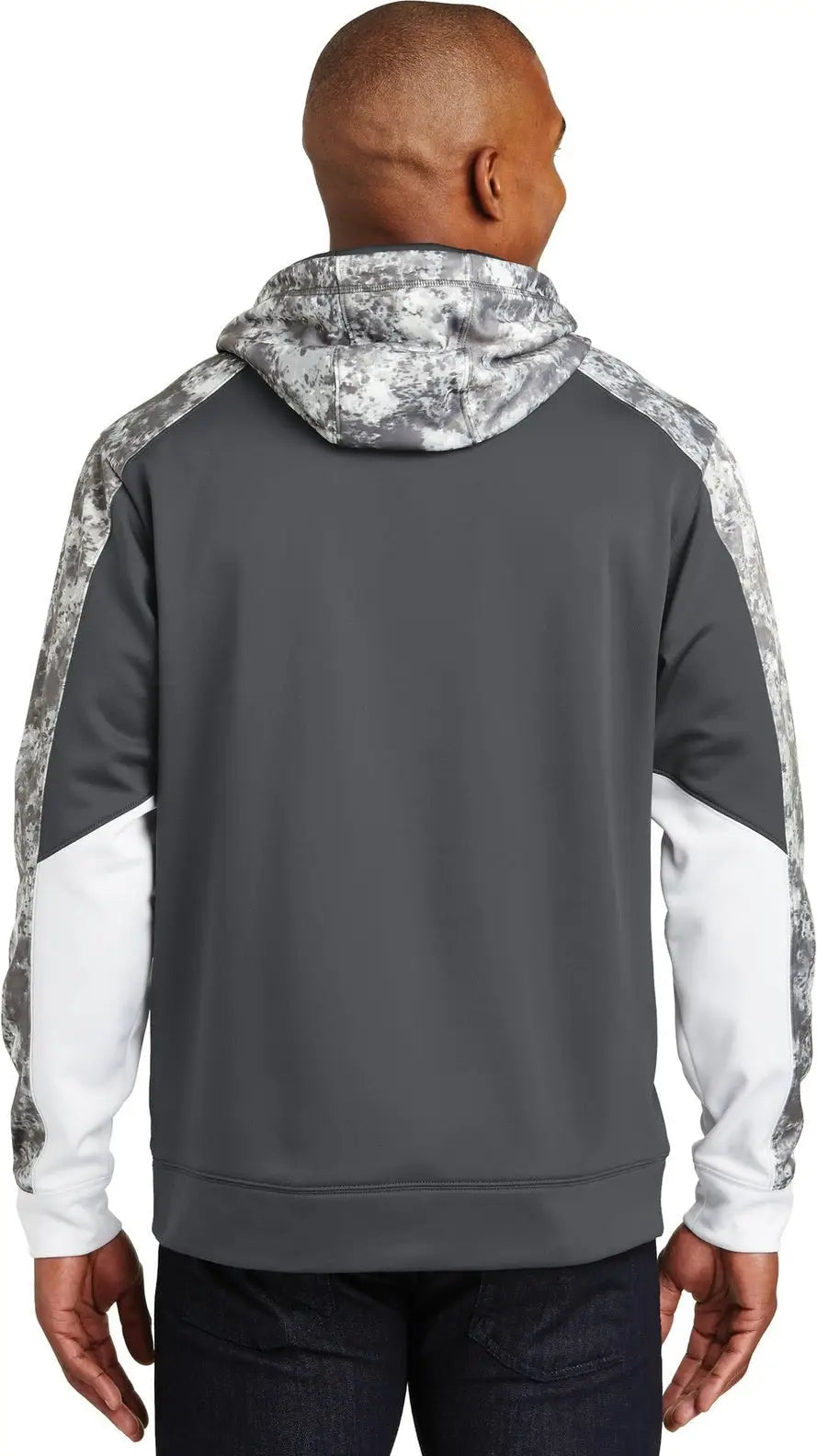 Sport-tek St231 Sport-wick Mineral Freeze Fleece Colorblock Hooded Pullover - Dark Smoke Gray