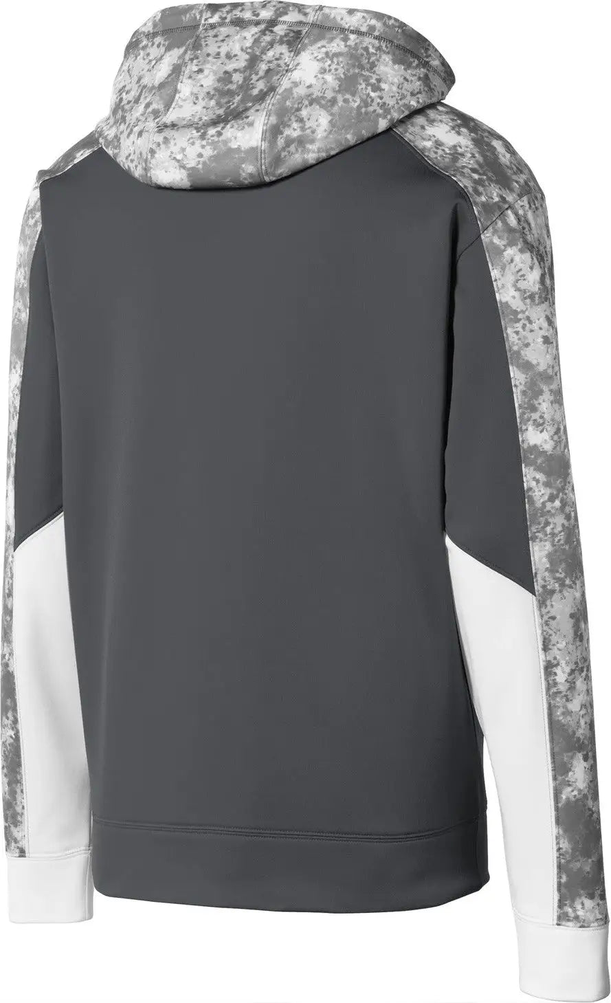 Sport-tek St231 Sport-wick Mineral Freeze Fleece Colorblock Hooded Pullover - Dark Smoke Gray - Gray/ / Adult Xs