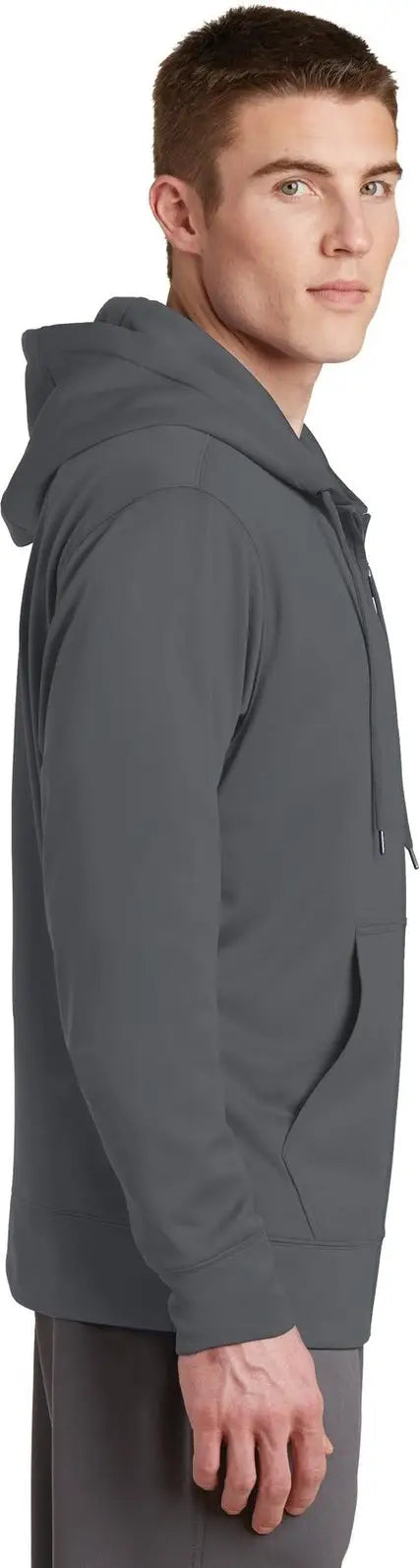 Sport-tek St238 Sport-wick Fleece Full-zip Hooded Jacket - Dark Smoke Gray