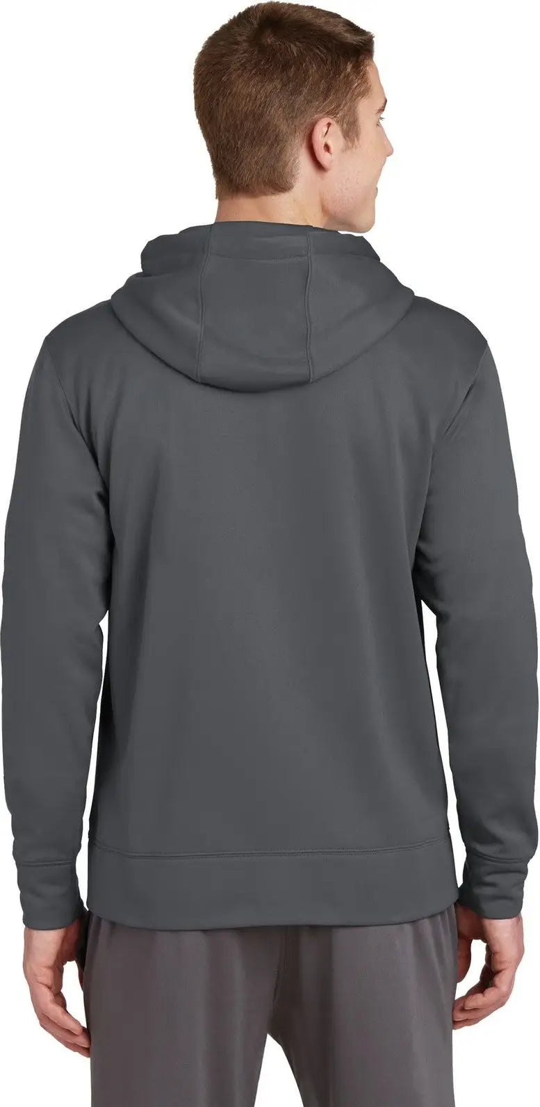 Sport-tek St238 Sport-wick Fleece Full-zip Hooded Jacket - Dark Smoke Gray