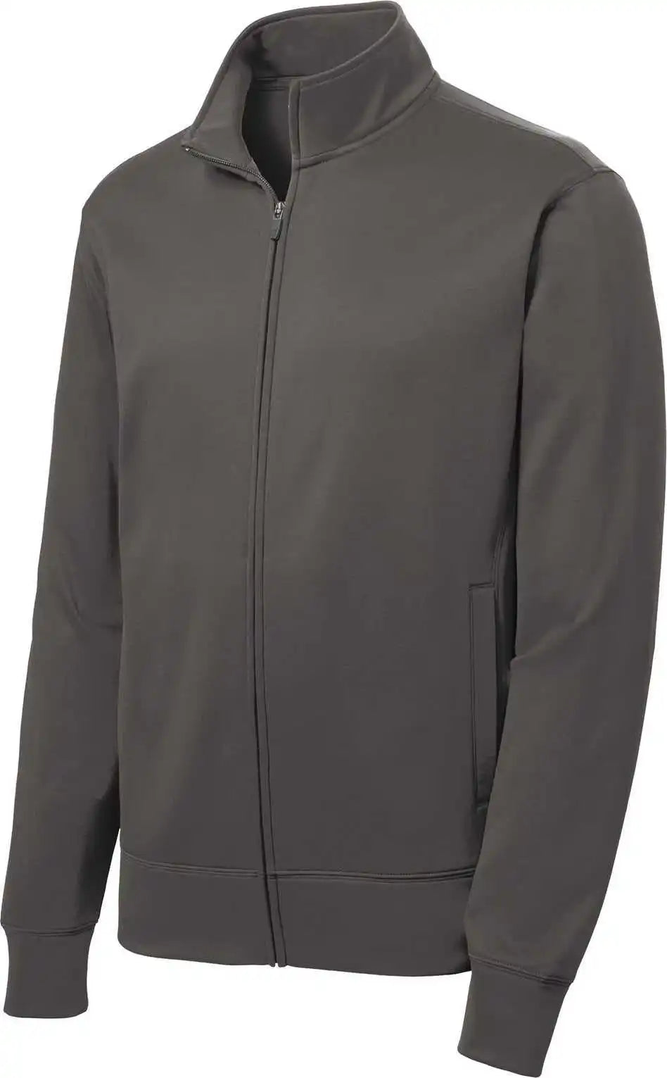 Sport Tek St241 Wick Fleece Full Zip Jacket Iron Grey