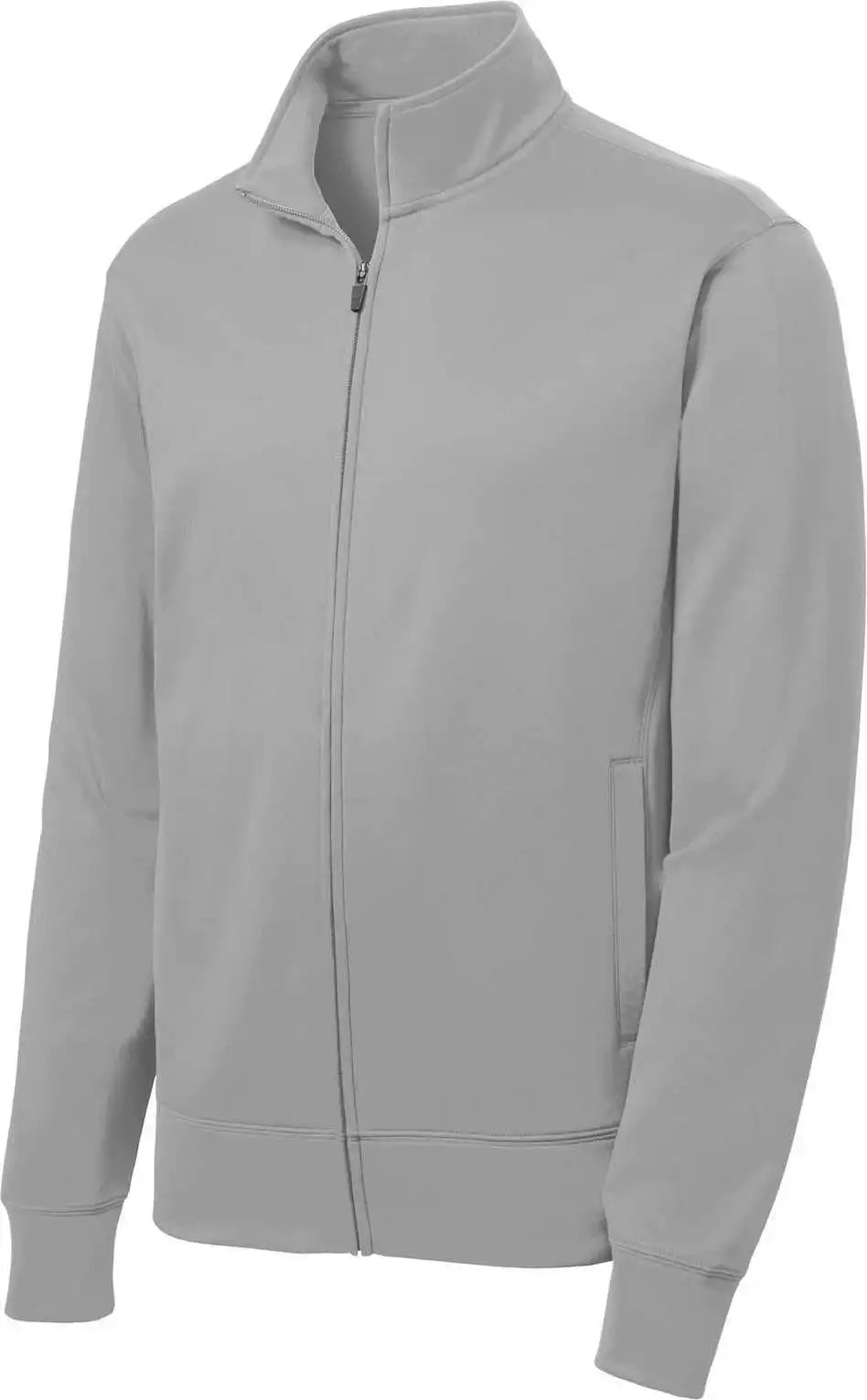 Sport Tek St241 Wick Fleece Full Zip Jacket Silver
