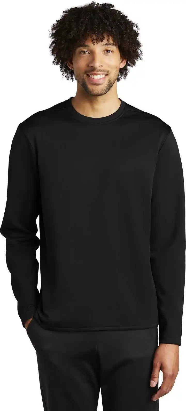 Sport-tek St248 Sport-wick Fleece Pullover Crew - Black