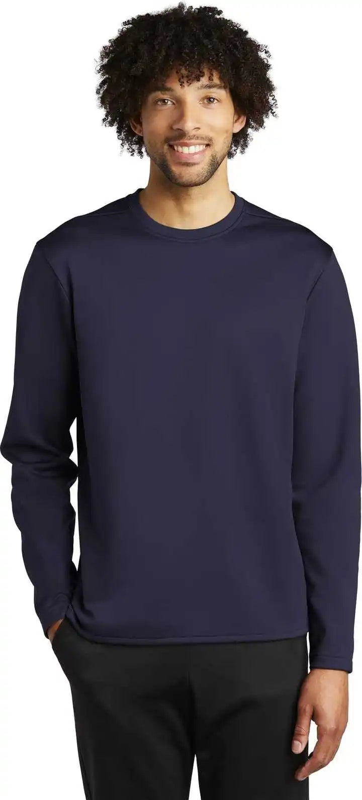 Sport-tek St248 Sport-wick Fleece Pullover Crew - Navy