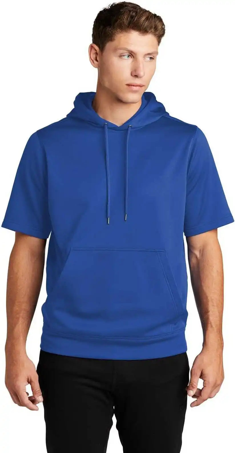 Sport-tek St251 Sport-wick Fleece Short Sleeve Hooded Pullover - True Royal