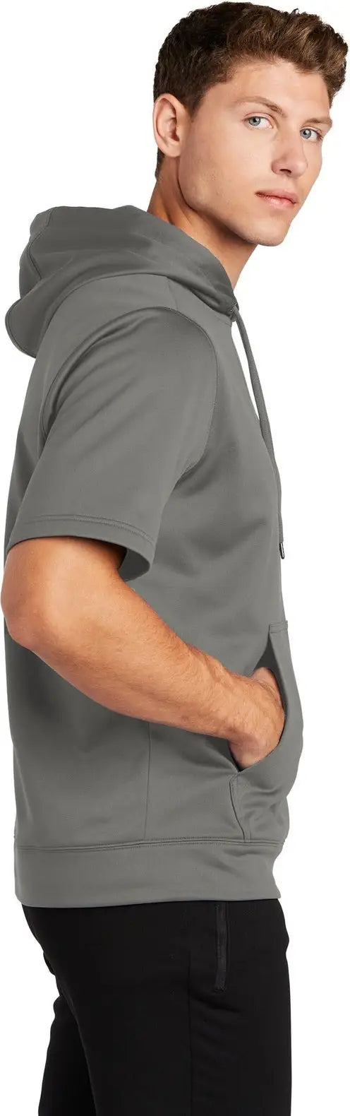 Sport-tek St251 Sport-wick Fleece Short Sleeve Hooded Pullover - Dark Smoke Gray