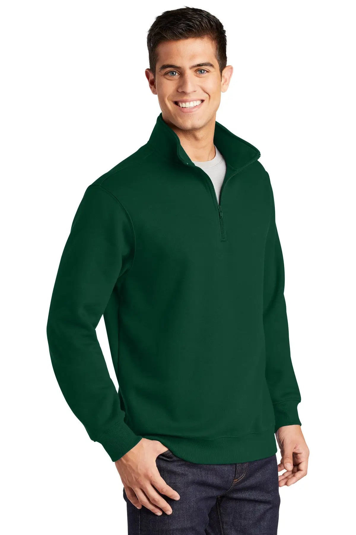 Sport-tek St253 1/4-zip Sweatshirt - Forest Green