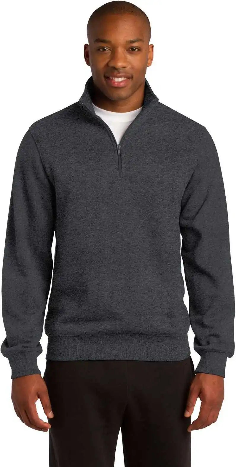 Sport Tek St253 1/4 Zip Sweatshirt Graphite Heather